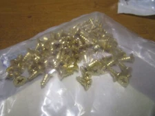 #8-15 x 1/2" Flat Head Phillips Sharp Pt Plain Finish Brass Wood Screw QTY 100