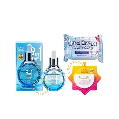 Hikari Skin Essentials TRIO| Fresh Sunscreen. 9in1 Miracle Serum & Soap 50g