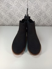 Wonder Nation Girls Ankle Boots Sz 1 Black Faux Suede Zipper Dressy BNWT