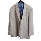 Oak Hill Mens 3XLT 54L/56L Beige Linen Blend Two Button Blazer Sport Coat