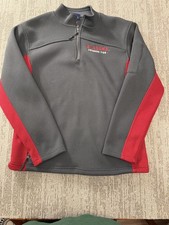 Alabama Crimson Tide Pullover Mens Large Gray Red NCAA Football Quarter Zip