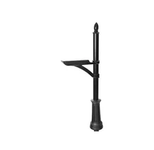 Architectural Mailboxes Hamilton Black In-Ground Steel Mailbox Post