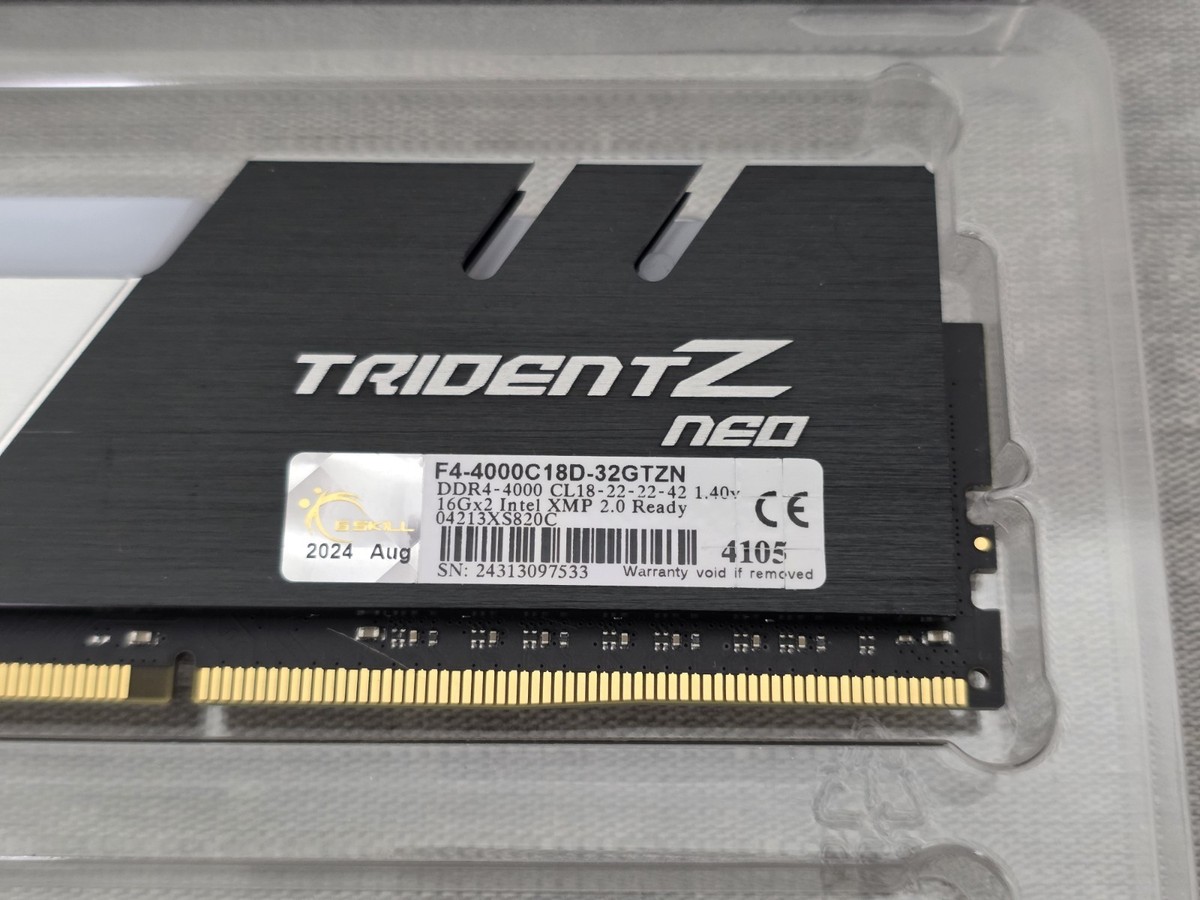 G.SKILL Trident Z Neo 32GB (2x16GB) 4000MHz 288-pin DIMM DDR4 RAM