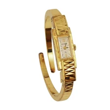 Vintage Bucherer Rectangular Gold Plated Ladies Watch with Original Box