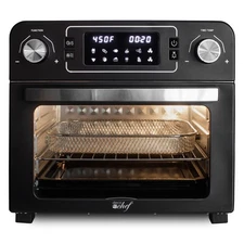 Deco Chef 24QT Stainless Steel Countertop Air Fryer Oven, Black