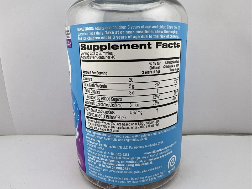 Ventaja digestiva, gomitas probióticas diarias, 80 unidades - ¡ENVÍO GRATUITO! Foto 3 de 4