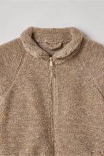 Urban Outfitters BDG Raglan Sherpa High Pile Fleece Mock Neck Jacket Ivory L NWT