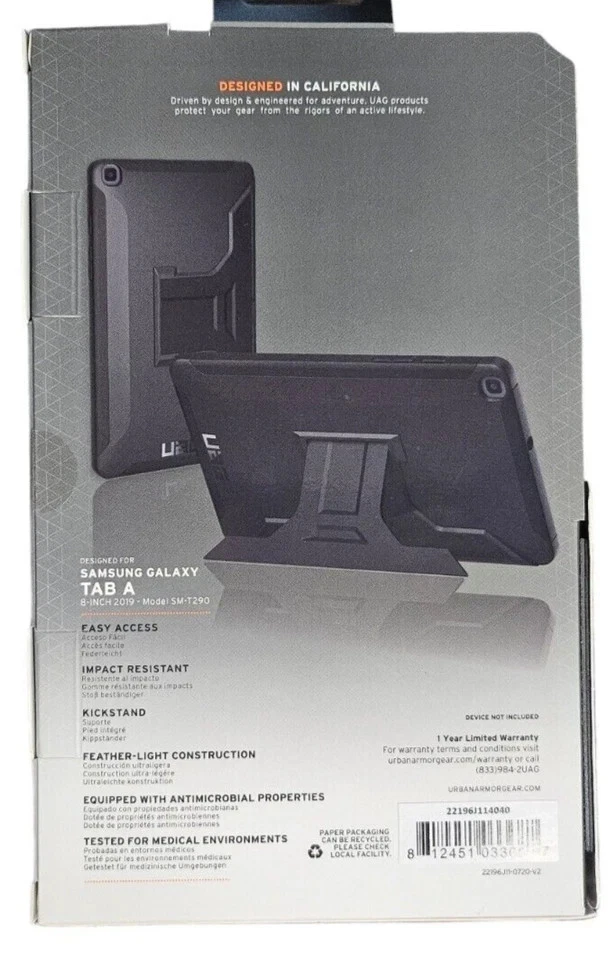 6x UAG Samsung Galaxy Tab A 8.4" 2020 SM-T307 Protective Case Scout 22205J114040 - Image 3 of 3