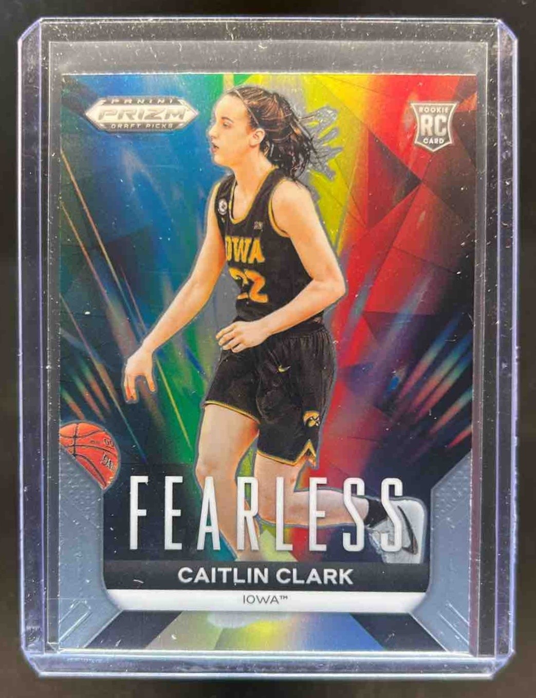 2024 Prizm Draft Picks Collegiate Caitlin Clark Fearless RC #24 Hawkeyes