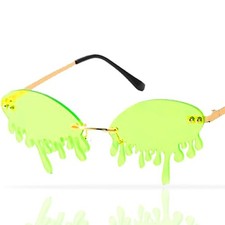 Neon Green Rave Sunglasses Funny Glasses for Women
