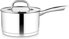 Saucepan, 3 Qt Stainless Steel Sauce Milk Pan & Lid with Tri-Ply Bottom, Home/Ki