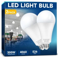 300W Equivalent LED Light Bulb, Super Bright 4060 Lumen 5000k Cool Daylight W.