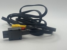 Official Super Nintendo SNES Gamecube N64 AV Video Cable RCA Gray Plug OEM Works