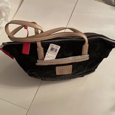 Coach Legacy Weekend Black Signature Nylon Tote 24862