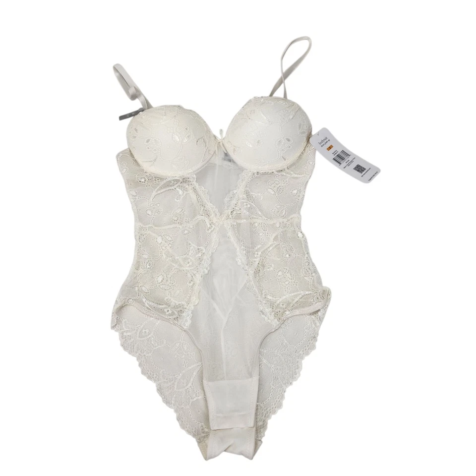 Rene Rofe Lencería Mujer Push-up Body con Ganchos en J Entrepierna a Presión Blanco Nuevo con Etiquetas Foto 4 de 4