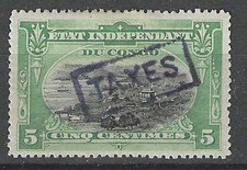 BELGIAN CONGO - CONGO BELGE 1908 TAXES TX1 MH