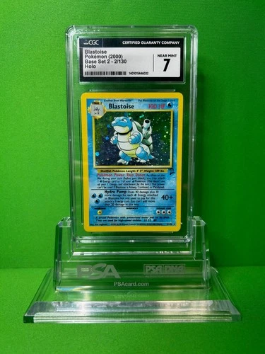 2000 POKEMON BASE SET 2 BLASTOISE HOLO 2/130 CGC 7