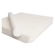 White Acetal Copolymer Sheet Stock 12" L X 12" W X 2.000" Thick, 2Ver5