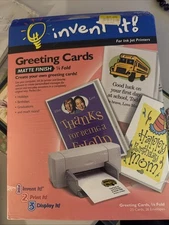 Greeting Cards Matte Finish1/4 Fold Ink Jet Printers Invent It! 00065-4 25 Cards