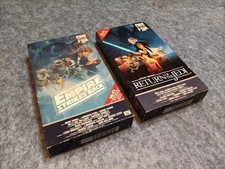 Vintage Star Wars Empire + Return CBS FOX Red Label Hi-Fi VHS Movie 1984-1986