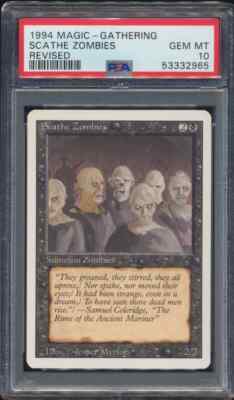 1994 MTG Magic The Gathering Scathe Zombies PSA 10 GEM MINT Low