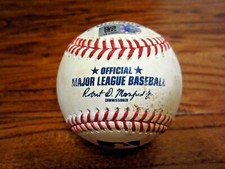 Myles Straw Astros Game Used Baseball 5/8/2021 vs Blue Jays Hit FO + Maldonado