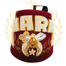 Masonic Regalia Shriner Fez Hat, Custom Made Premium Quality Fez Hat