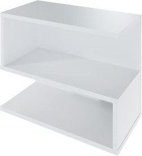 LEVIRA Scaffale Poltrona Bianco - Forma a S, 60x30x47 cm - Libreria, Ripiano,...