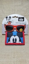 Disney Mickey Mouse Kid Sunglasses and Wallet 2-Piece Set Red NEW