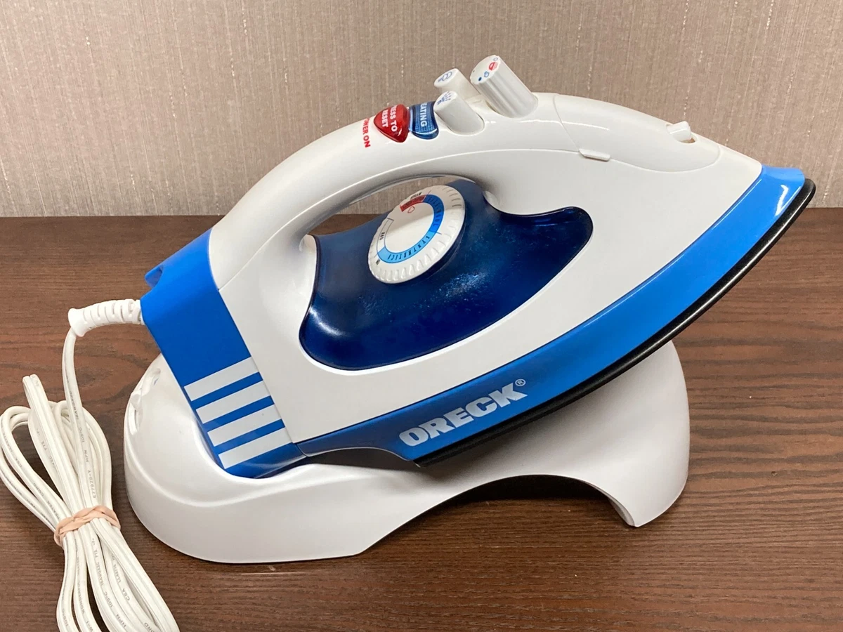 Oreck Cord or Cordless Steam Iron Tested Blue and White Model