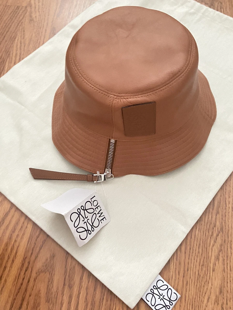 Loewe Leather Bucket Hat - Brown - Hats