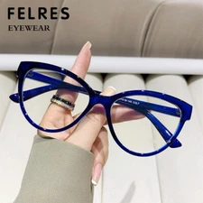 Cat Eye Anti Blue Light Eyeglasses Women Classic Clear Lens Glasses Frames New