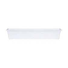 Novelty Countryside Durable Plastic Flower Box Planter, White, 36in