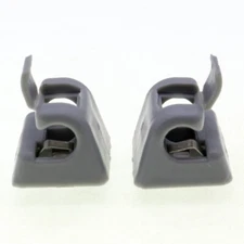 2Pcs Fits Mercedes Benz W123 W124 W126 Gray Sun Visor Hook Clip 12681000128412