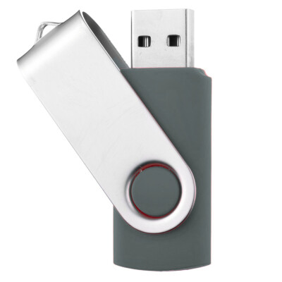 UNIREX Grau USB STICK SWIVEL GRAU 1GB bis 128GB und 4  Bügelfarben wählbar.