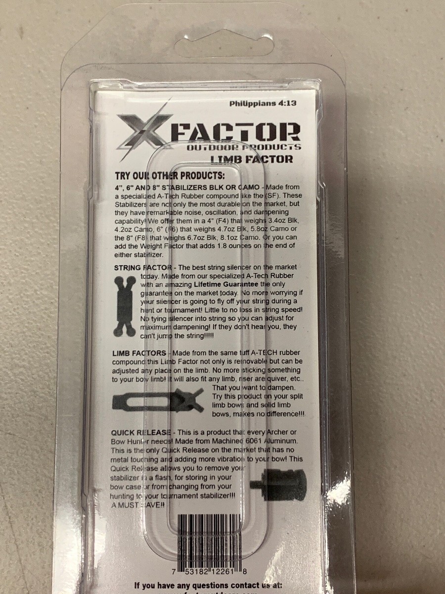 Amortisseur De Branches X-Factor Limb Factor – Universel – Noir – Neuf