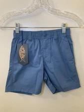 AFTCO Fishing Shorts Youth Small ~ Landlocked Blue Moonlight Outdoor NWT