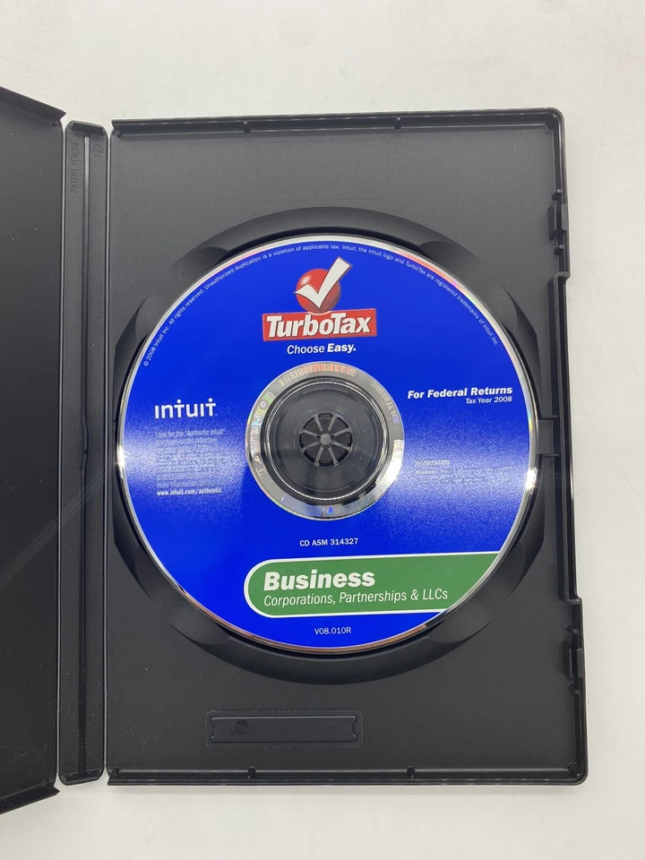 Intuit TurboTax 2008 Business Corporations Partnerships LLCs S & C Corp - Image 3 of 4