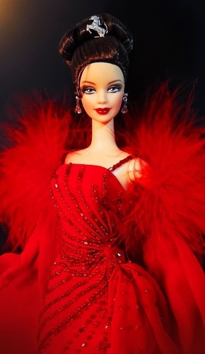 2001 FERRARI RED GOWN BARBIE DOLL IN SEALED BOX - LIMITED EDITION 29608