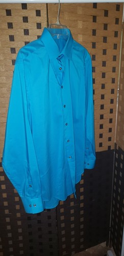Blue Button up Dress shirt | eBay