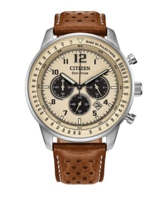 New Mens Citizen Eco Drive Weekender Chronograph Stainless
