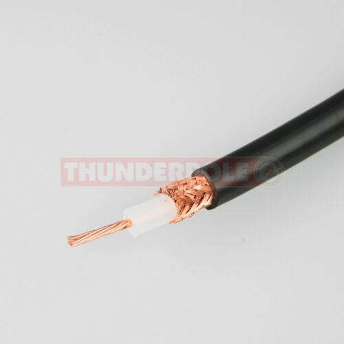 Câble coaxial 30 m RG 213 Premium Mil Spec plomb noir pour radio CB et amateur - Photo 1/1