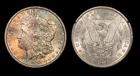 1883-CC $1 Morgan Silver Dollar - PQ Superb Rainbow Bag Toning - GSA - B2884
