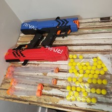 NERF Gun Lot - RIVAL APOLLO XV-700 - 2 Blasters 4 Clips 60 Balls