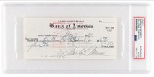 Signed Marilyn Monroe Check 1953 Bank Of America  PSA/DNA Authenticated .