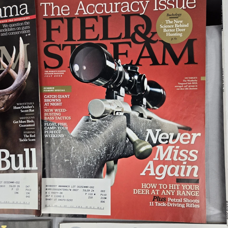 Field and Stream magazines lot of 6 magazines 2008 09 Hunting Fishing Camping Ex - Image 3 of 4