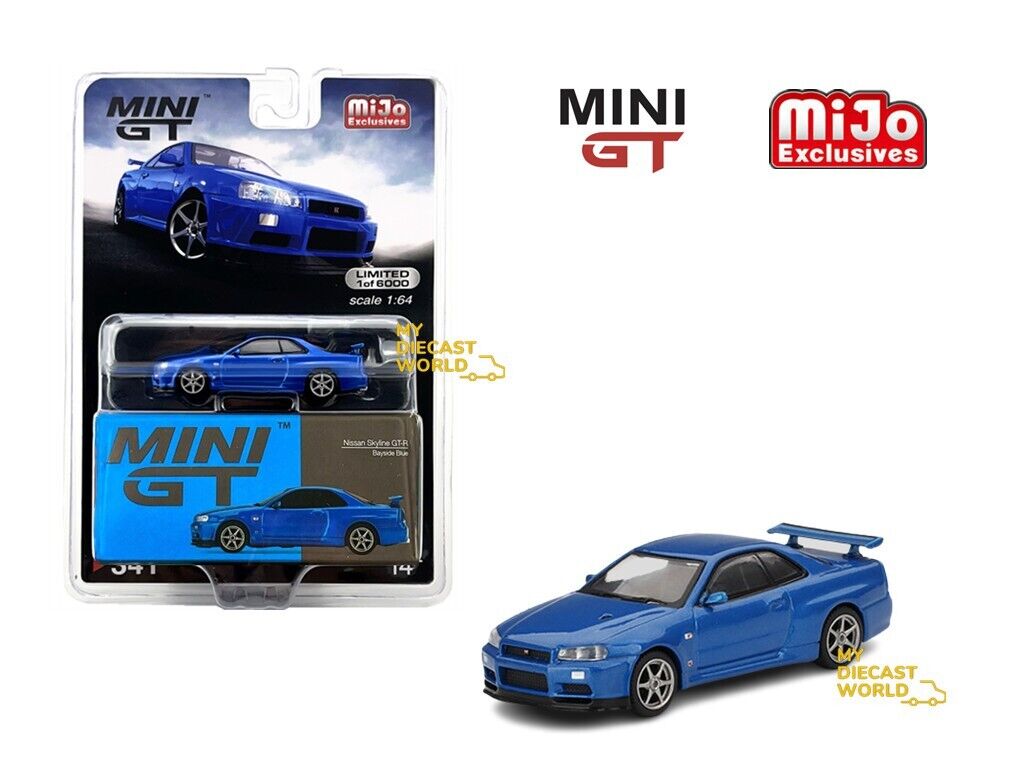 1:64 Mini GT #341 Nissan Skyline GT-R (R34) V-Spec II 1:64 Mini GT #341 Nissan Skyline GT-R (R34) V-Spec II