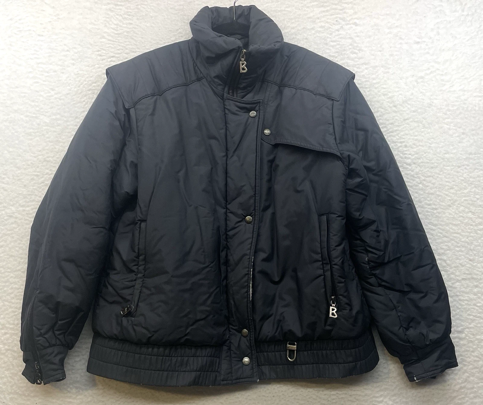 Bogner Jacket Womens 12 Black Vintage Puffer Ski Snow Boarding Goose Down Coat