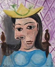 PABLO PICASSO Poster or Canvas Art Print "Femme au chapeau jaune" Dora Maar
