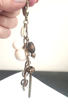 Disney MICKEY MOUSE Hanging Purse Charm Keychain Key Ring with Disney Tag Chains